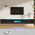 Le charme du rangement avec ce meuble television avec portes, a l'aspect bois, coloris blanc et noir