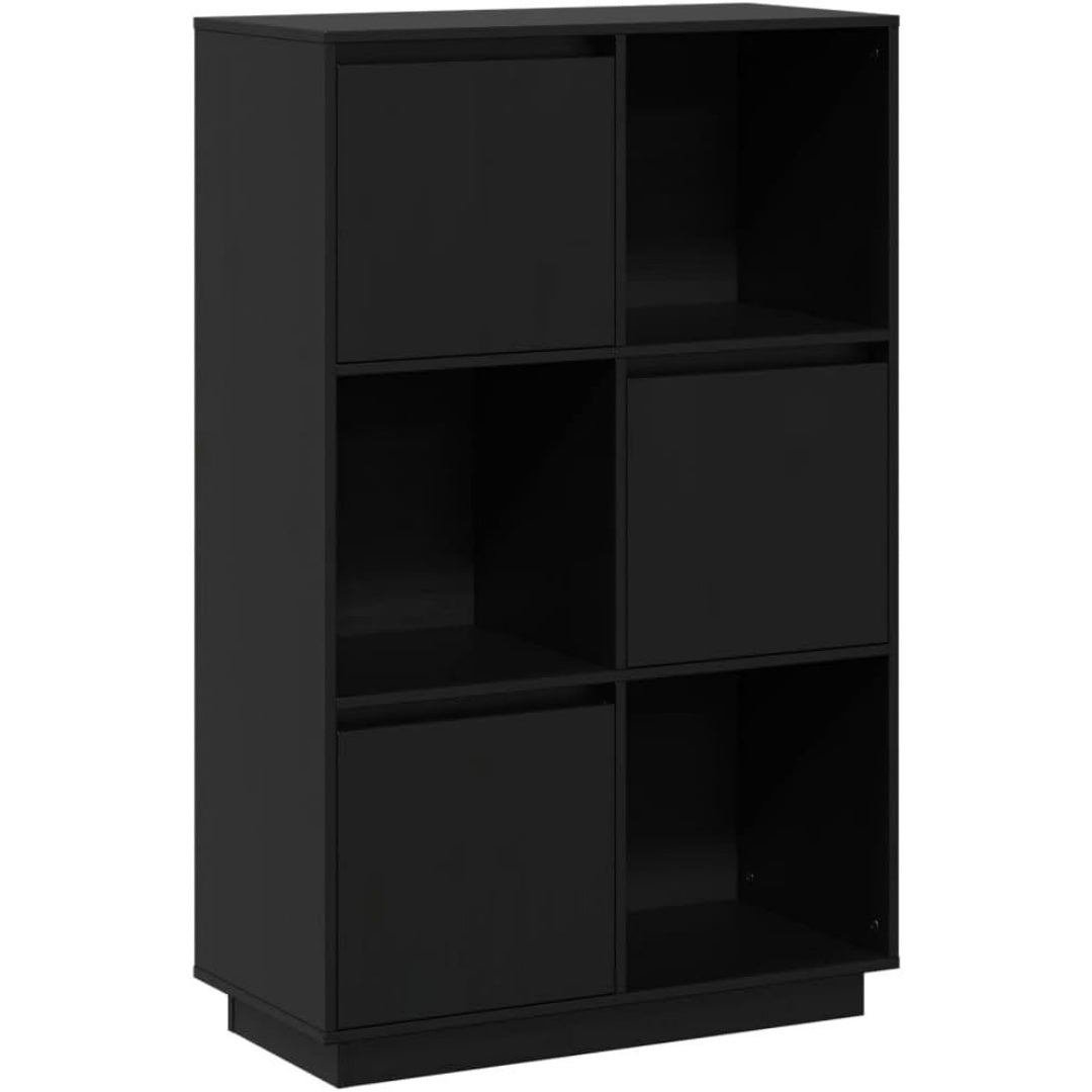 Une touche de caractere, buffet avec portes, a l'aspect bois dans un ton noir et naturel