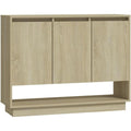 Une touche de caractere, buffet avec portes, a l'aspect bois dans un ton chene et bois naturel