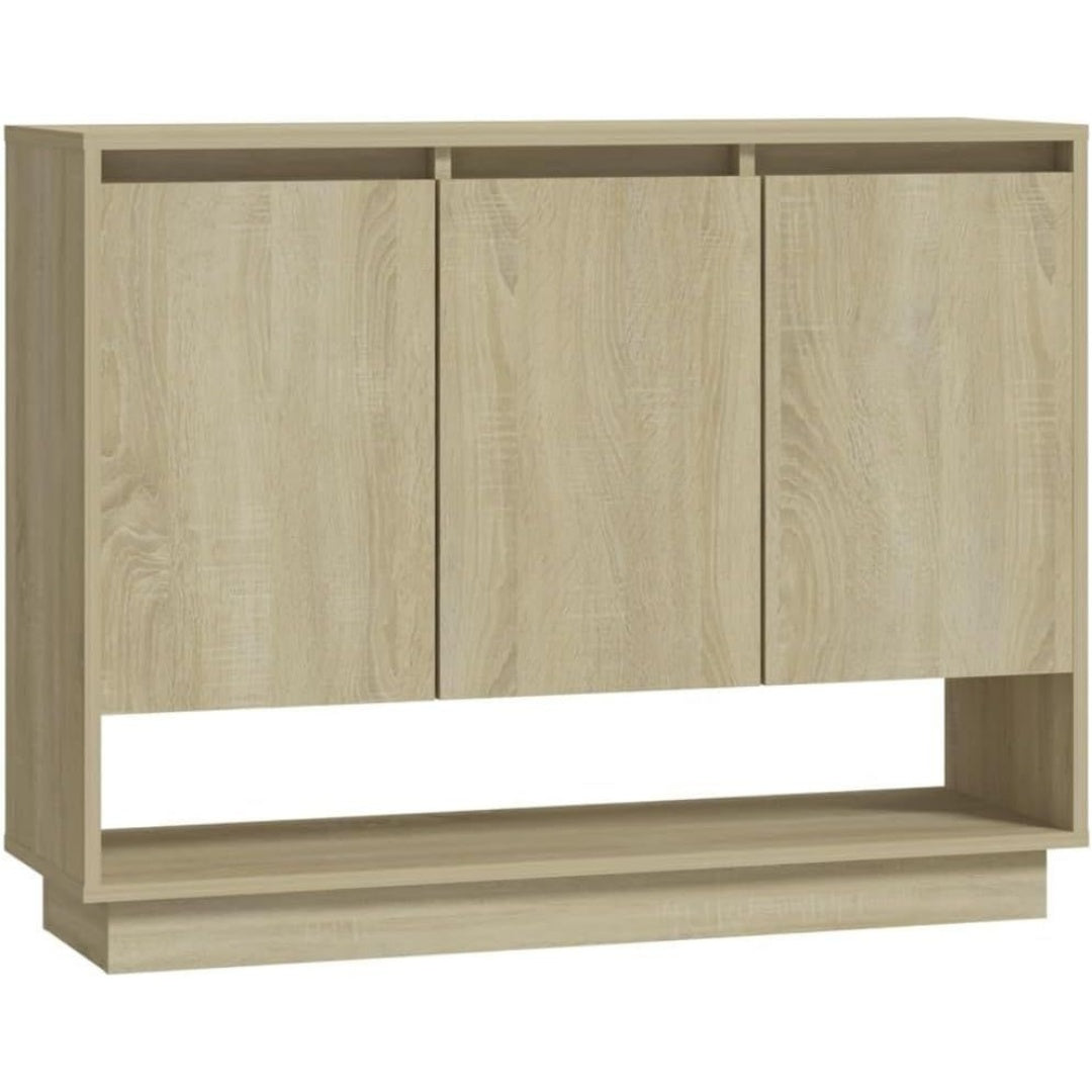Une touche de caractere, buffet avec portes, a l'aspect bois dans un ton chene et bois naturel