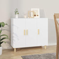 Le charme du rangement avec ce buffet avec portes, coloris blanc