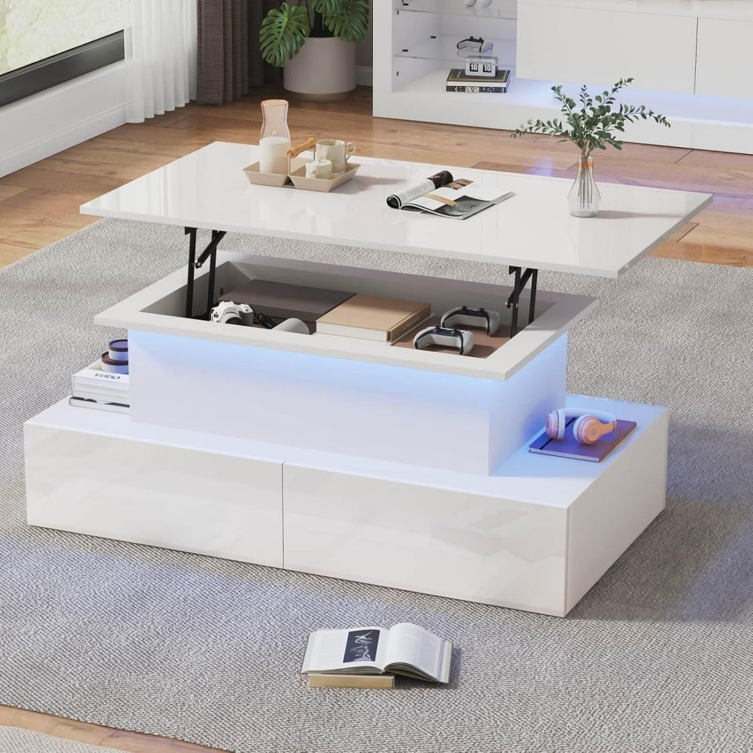 Le charme du rangement avec ce commode avec tiroirs, aux lignes contemporaines, coloris blanc