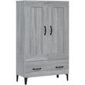 Une touche de caractere, buffet avec tiroirs, a l'aspect bois dans un ton gris et bois naturel