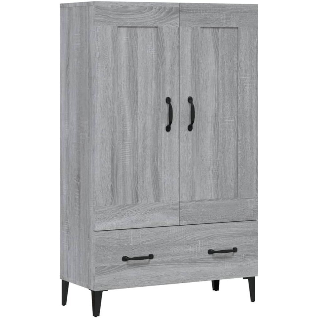 Une touche de caractere, buffet avec tiroirs, a l'aspect bois dans un ton gris et bois naturel