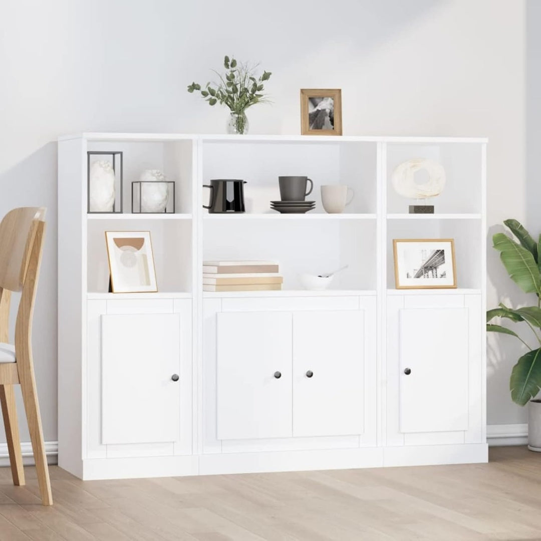 Une touche de caractere, buffet avec tiroirs, a l'aspect bois dans un ton blanc et bois naturel
