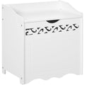 Le charme du rangement avec ce armoire aux lignes contemporaines, coloris blanc et vert