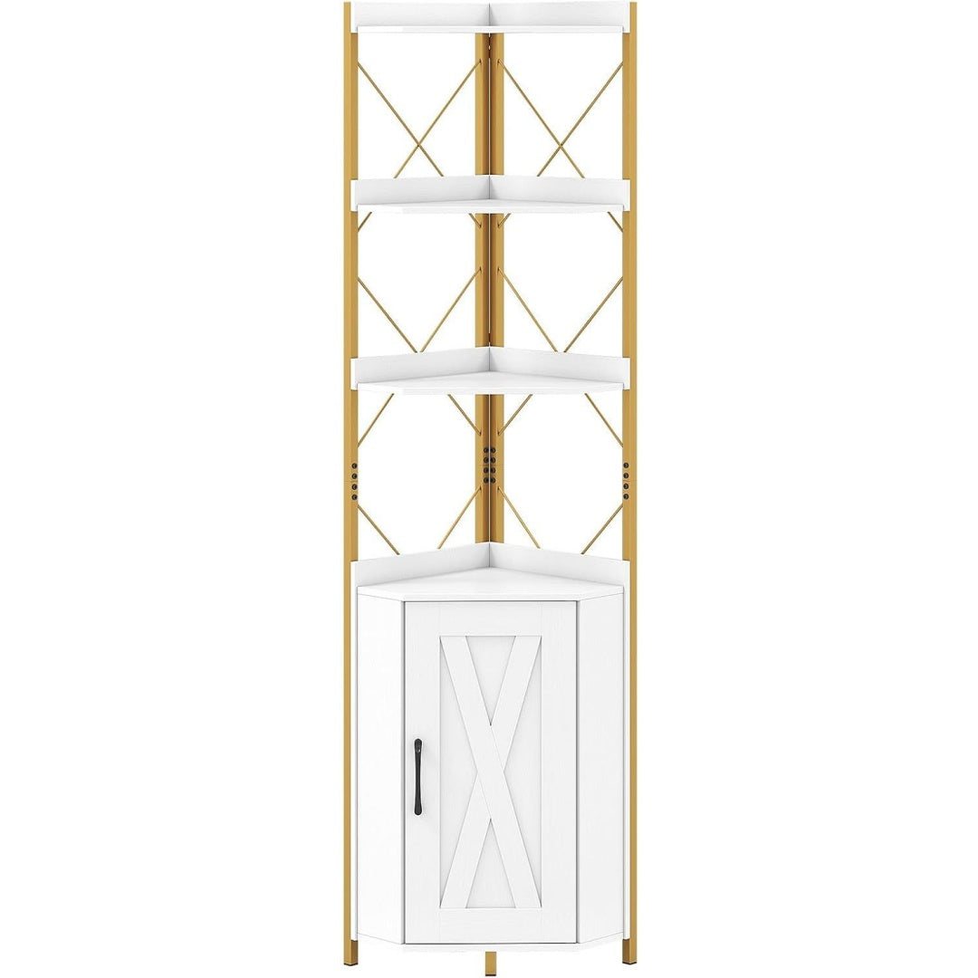 Pour un interieur harmonieux, bibliotheque avec portes, avec etageres en finition blanc et vert