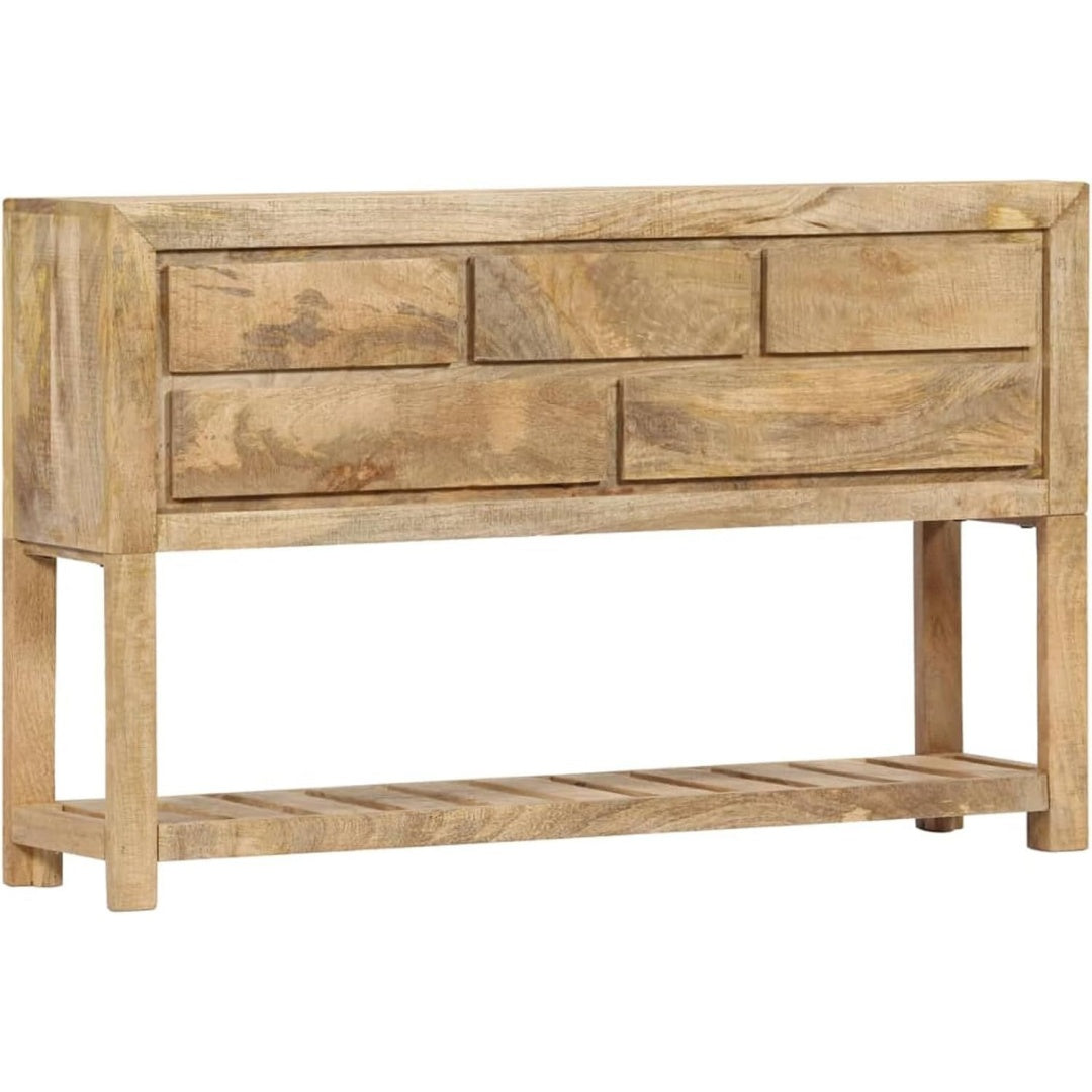 Le charme du rangement avec ce buffet avec portes, a l'aspect bois, coloris bois naturel