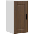 Une silhouette equilibree pour ce buffet avec portes, a l'aspect bois, teinte chene et marron