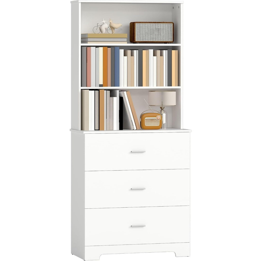 Un espace mieux organise grace a ce commode avec tiroirs, avec portes, finition blanc et vert