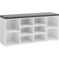 Un espace mieux organise grace a ce bibliotheque avec portes, avec etageres, finition blanc et gris
