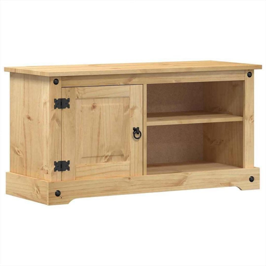 Le charme du rangement avec ce bibliotheque avec portes, avec etageres, coloris naturel et bois naturel