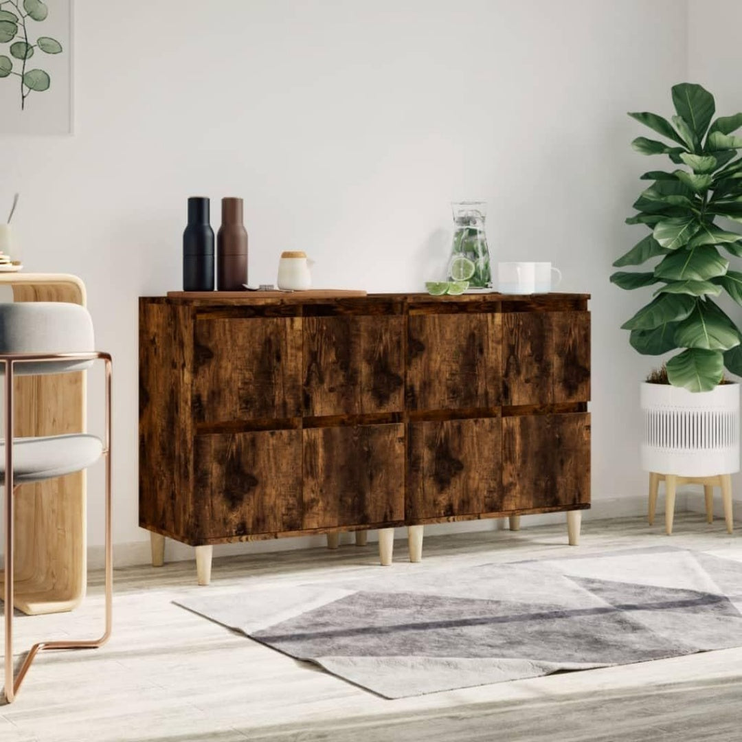 Pour un interieur harmonieux, buffet a l'aspect bois en finition chene et bois naturel