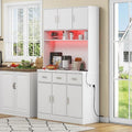 Le charme du rangement avec ce buffet avec tiroirs, avec portes, coloris blanc et vert
